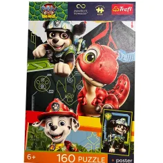Paw Patrol Der Dino-Film 160-teiliges UFT Puzzle mit Poster - Trefl