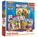 Paw Patrol: Glückliche Hündchen 3-in-1 Puzzle - Trefl