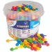 PlayBox: Buntes kleines Mosaik-Punkteset mit 700 Stück im Eimer, 1 cm