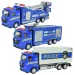 Polizeiautos: Schwungrad-Polizeilastwagen in verschiedenen Ausführungen 19cm Bild 1