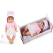 Pinkelnde Puppe im Sternenkleid mit Soundeffekten und Kinderbett 30 cm Bild 1