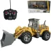 RC-ferngesteuerter Bulldozer mit Lichteffekten im Maßstab 1:30, 24 cm Bild 1