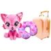Reise Freunde – Rosie Jetset Abenteurer Kitti Plüsch Katze mit Koffer und Nackenstütze Bild 2