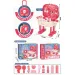 Rosa 2-in-1 Friseur-Set im rollenden Koffer