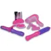 Rosa 7-teiliges Beauty-Set mit Schminkpinseln, Haartrockner und Zubehör. Bild 1