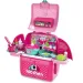 Pinkes tragbares 2-in-1-Spielküchen-Set im Rucksack Bild 1
