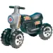 Fußbetriebenes schwarzes Cross-Motorrad mit 4 Rädern - D-Toys