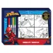 Spider-Man Mal-Leinwand-Set mit 4 Filzstiften