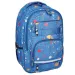 Spirit: Campus blau gefleckter abgerundeter Schulranzen, Rucksack 46x33x22cm