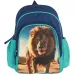 Spirit: Löwenmuster blauer abgerundeter Schulranzen, Rucksack 24x13x31cm Bild 3