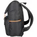 Spirit: Schwarzer gemusterter Rucksack mit hautfarbenen Riemen 47x33x17cm Bild 2