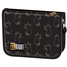 St.Right Golden Cats aufklappbares Federmäppchen PC03 20,5x14x3,5 cm