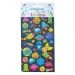 The Littlies: Raumschiff-Muster 3D-Puff-Aufkleber-Set 10x22cm auf Bogen