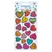 The Littlies: Bunte Herzmuster 3D-Puffy-Sticker-Set auf 10x22cm Bogen