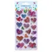 The Littlies: Buntes Herzmuster 3D-Puffy-Sticker-Set auf 10x22cm Bogen