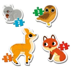 Waldtiere 4-in-1 Formenpuzzle Set - Clementoni Bild 2