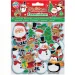 Weihnachtliche selbstklebende Dekoschaumform, 25er Set
