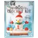 Weihnachtliches Häkelset Schneemann Figur 16x9x18cm
