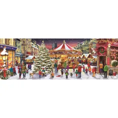 Weihnachtsdorf 1000 Teile Panorama Puzzle - Clementoni Bild 2