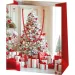 Weiße Weihnachtsbaum mittlere Geschenktasche 18x23x10cm