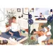 Yoga, Katzen, Kaffee Geistiger Frieden 1000-teiliges UFT-Puzzle - Trefl